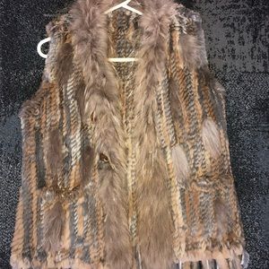 REAL rabbit fur vest
